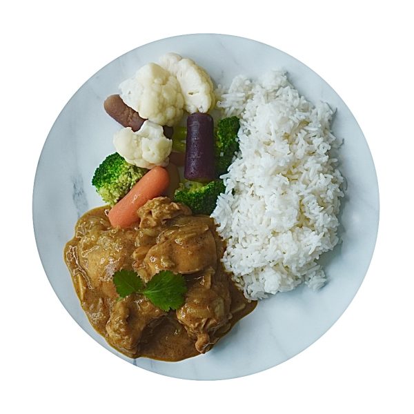 Butter Chicken _ Steamed White Rice (Large)